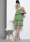 Stylish Party Wear Fancy Ditsy Floral Cascading Ruffle Wholesale Skirt Collection